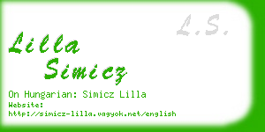 lilla simicz business card